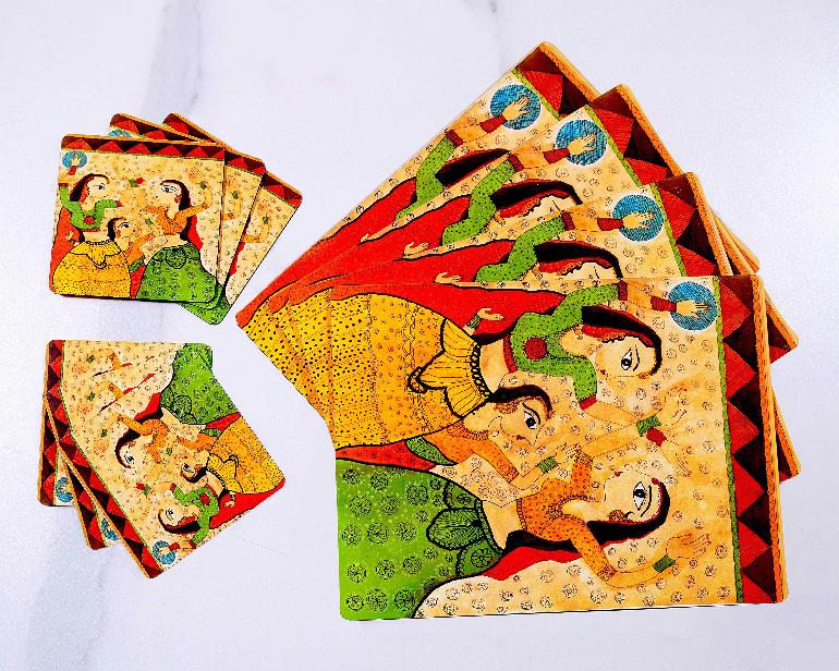 Combo : Coaster & Side Table Mat