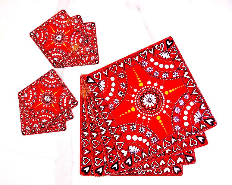 Combo : Coaster & Side Table Mat