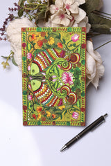 Vibrant Twin Fish Folk Art Diary – Handcrafted Floral Journal
