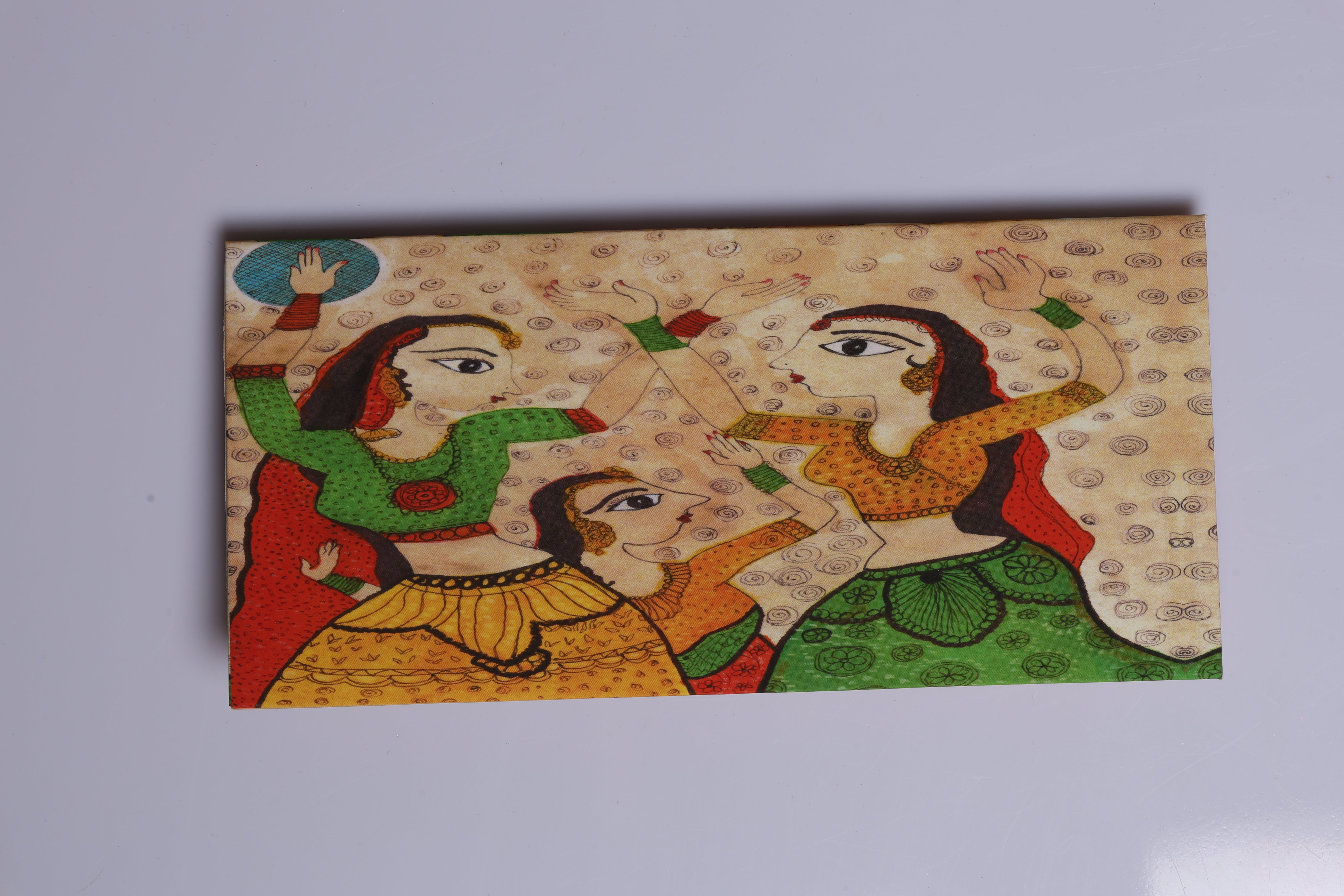 Dancing Divas Envelope – Handcrafted Folk Art Series